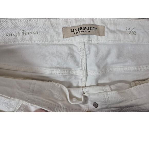 Liverpool Los Angeles Ankle Skinny Jeans White Sz 14/32 NWO - Picture 4 of 7
